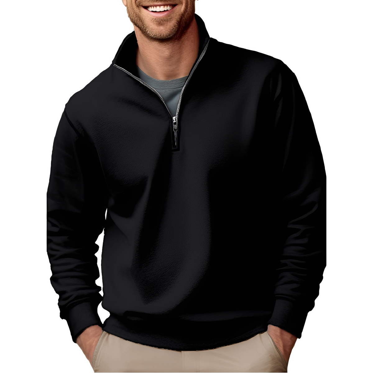 Pull Homme Léger à Demi-Zip | Confortable et Polyvalent