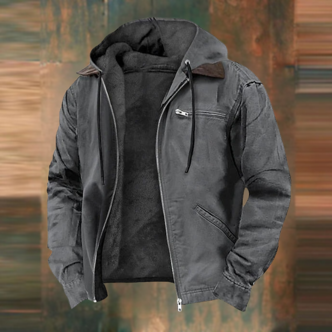 Bastien | Veste Homme à Capuche Zippée avec Cordon de Serrage et Doublure Confortable