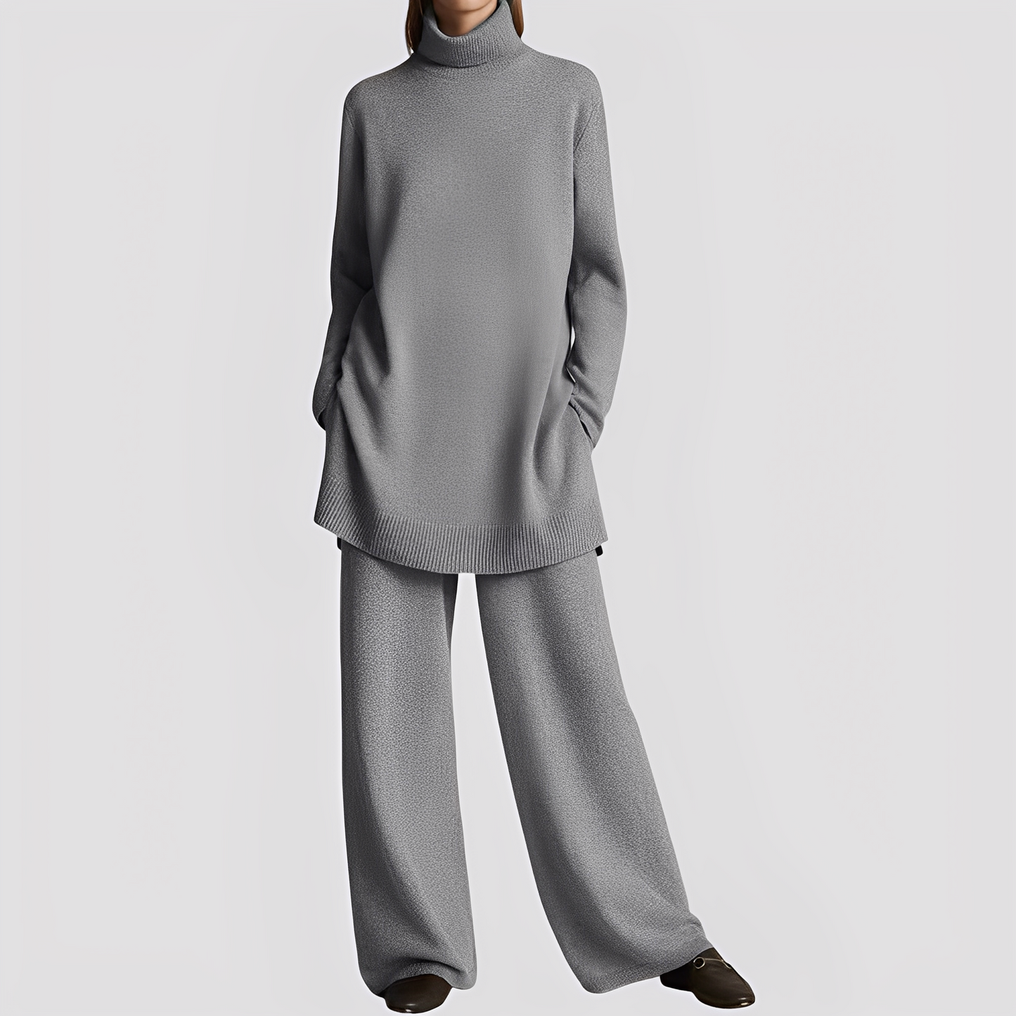 Ensemble Lounge Femme Col Haut | Confort et Élégance Décontractée