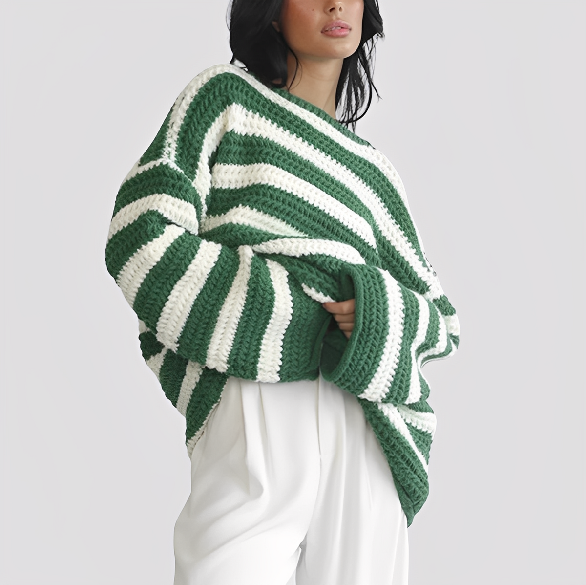 Pull Femme Doux et Élégant à Maille Lâche | Confort et Style Décontracté