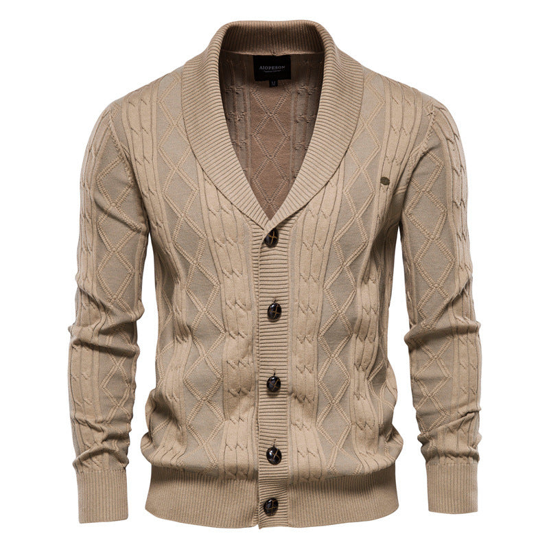 Cardigan Homme Moderne en Maille avec Col Châle | Confort et Style au Quotidien