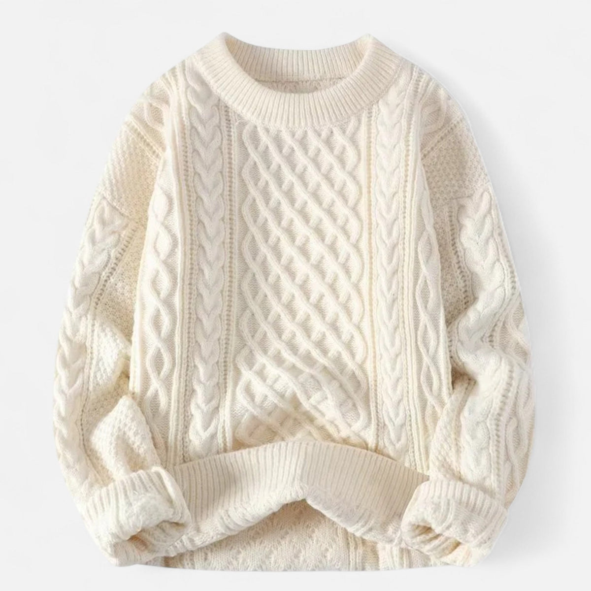Pull Homme Classique en Maille à Motif Torsadé – Élégant, Confortable & Style Intemporel