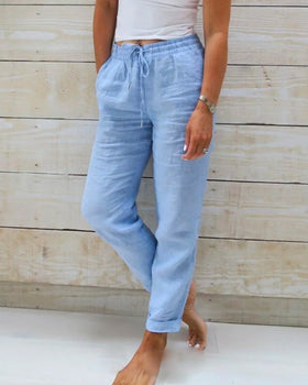 Pantalon fluide à taille élastique avec poches – Décontracté, confortable & polyvalent