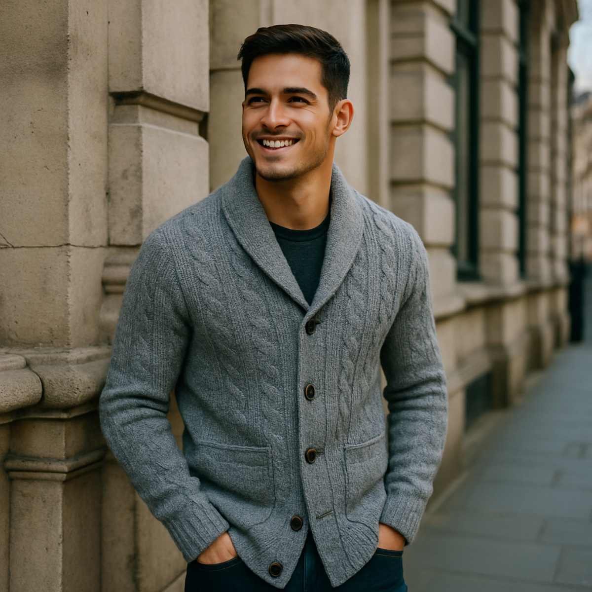 Cardigan Homme en Cachemire | Confort Luxueux et Style Élégant