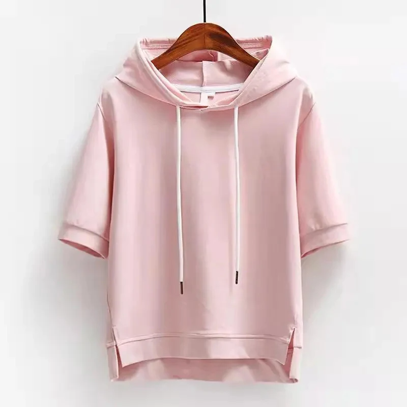 Sweat à capuche à manches courtes – Décontracté, confortable & léger