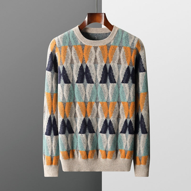 Pull Homme Géométrique | Confort et Style Moderne
