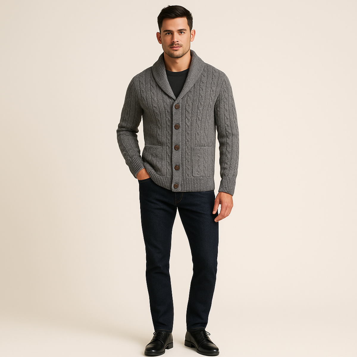 Cardigan Homme en Cachemire | Confort Luxueux et Style Élégant