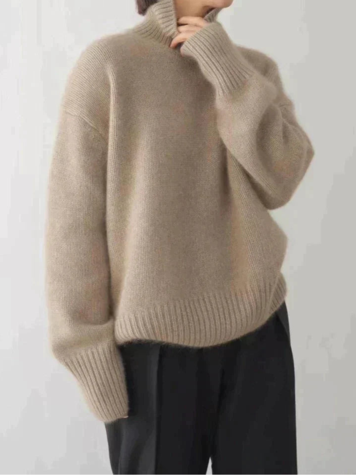 Pull Femme Col Roulé Cachemire | Confort Doux et Élégance Quotidienne