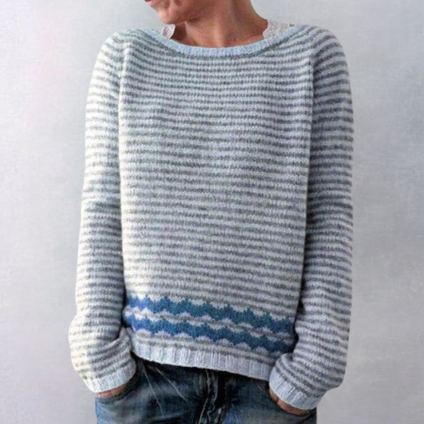 Natalia | Pull Femme Tricoté Chaud à Motifs Multiples, Style Élégant et Confortable