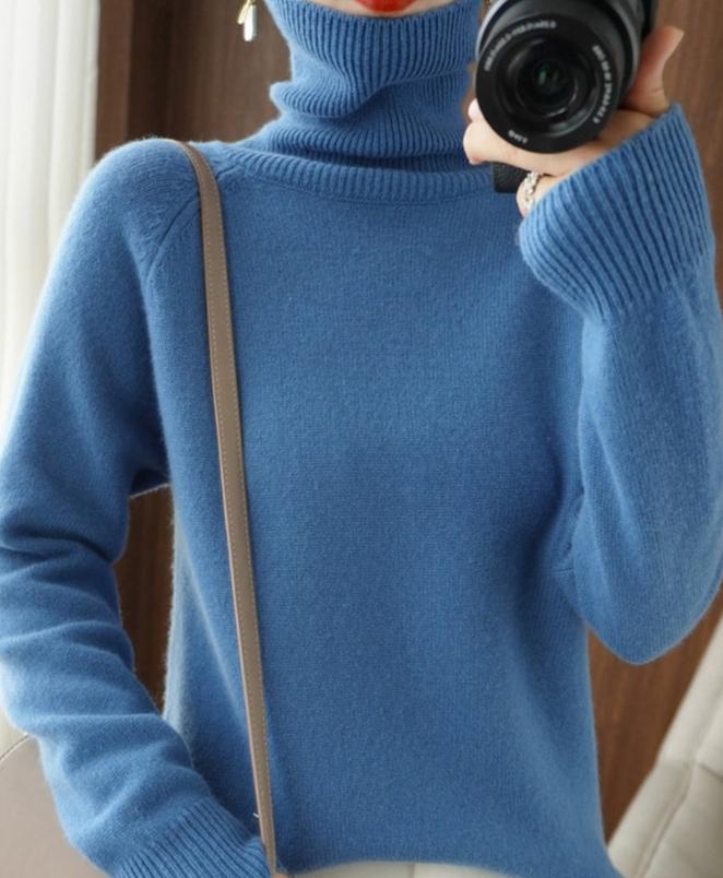 Estelle | Pull Femme en Maille Confortable à Col Montant, Doux et Stylé