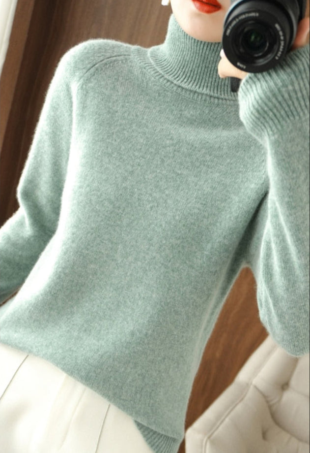 Félicie | Pull Femme Col Montant Tricoté, Confortable et Élégant