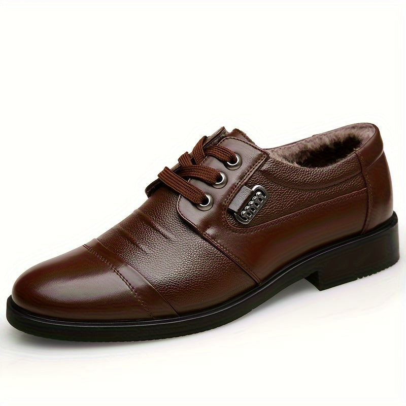 Pryden | Chaussures Homme Hiver Habillées avec Lacets et Doublure Chaude