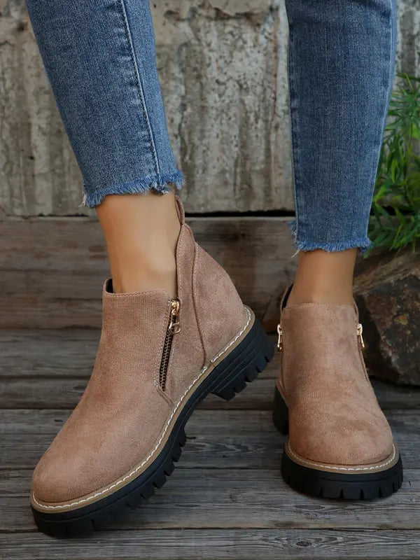 Bottines Chelsea Femme Robustesse et Style | Fermeture Zippée