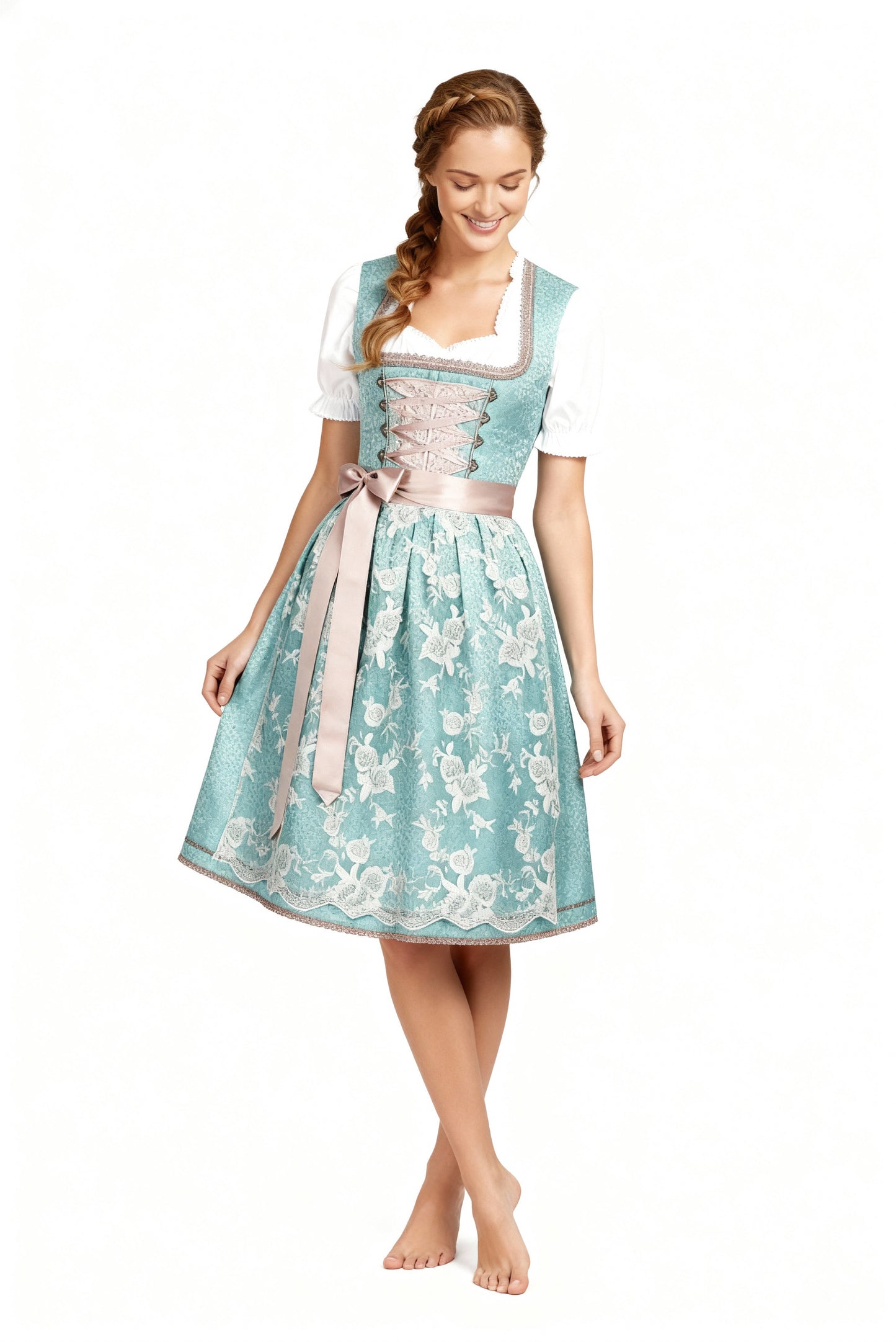 Dirndl Femme Unique avec Tablier | Élégance Traditionnelle pour Oktoberfest