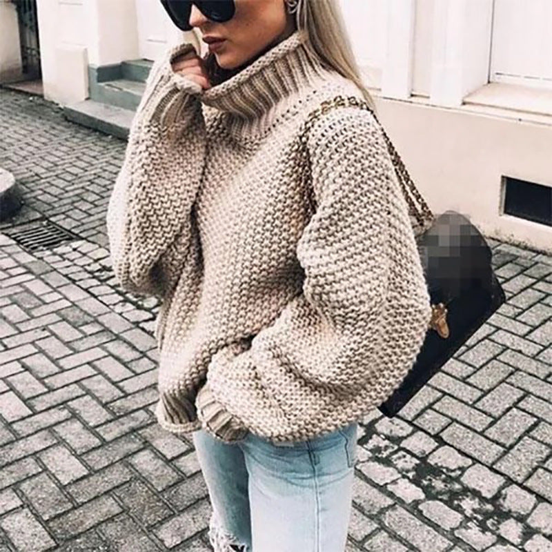 Gros Knit Turtleneck Femme | Pull Chaud et Chic pour l’Hiver