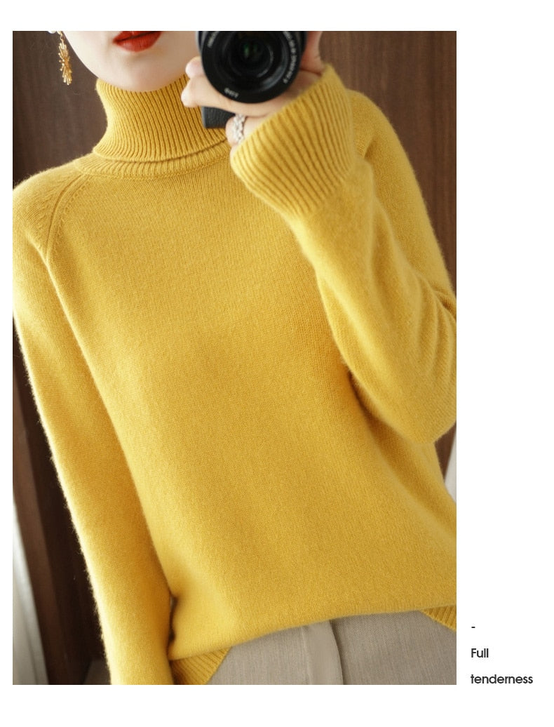 Félicie | Pull Femme Col Montant Tricoté, Confortable et Élégant