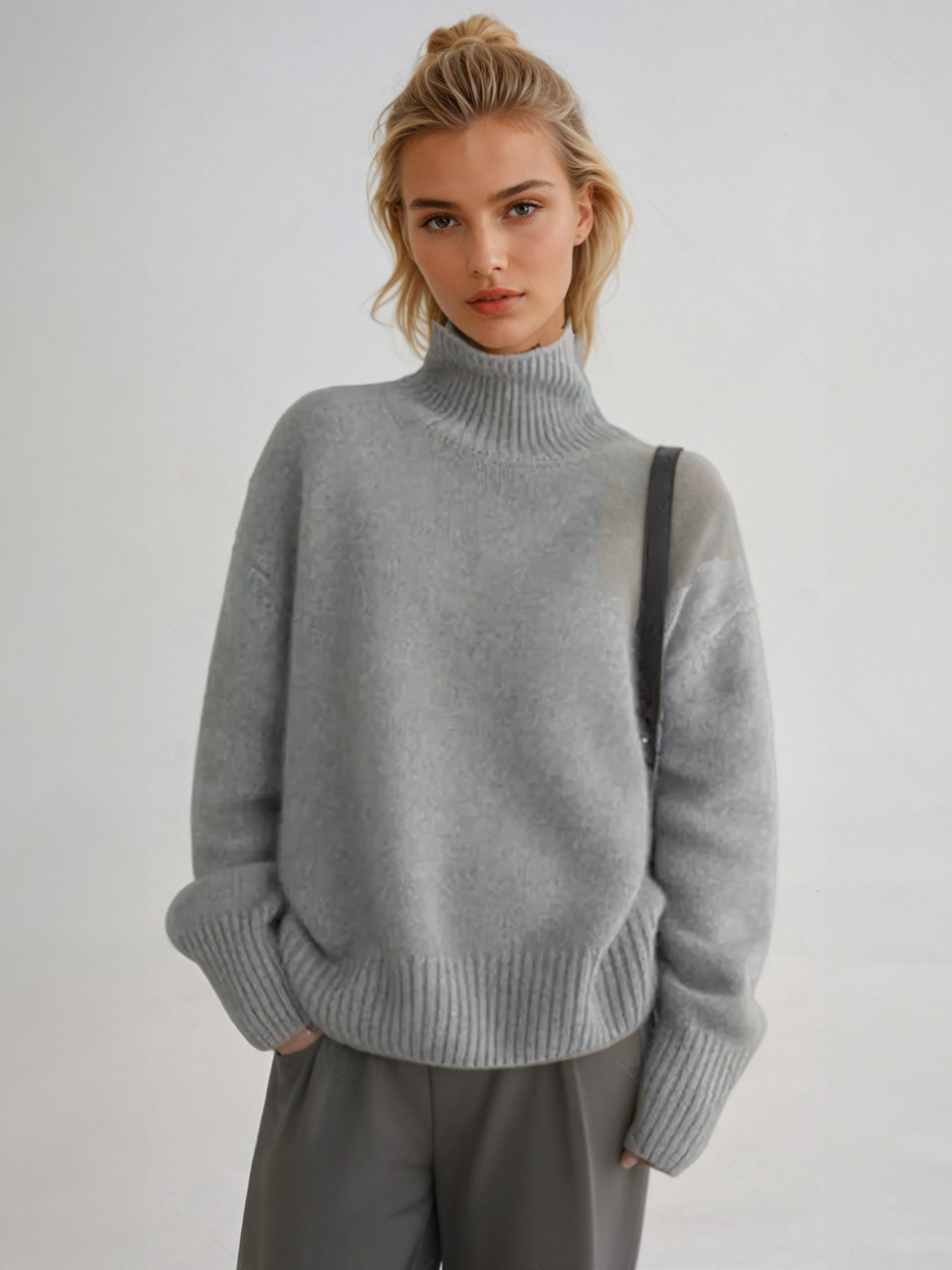 Pull Femme Col Roulé Cachemire | Confort Doux et Élégance Quotidienne