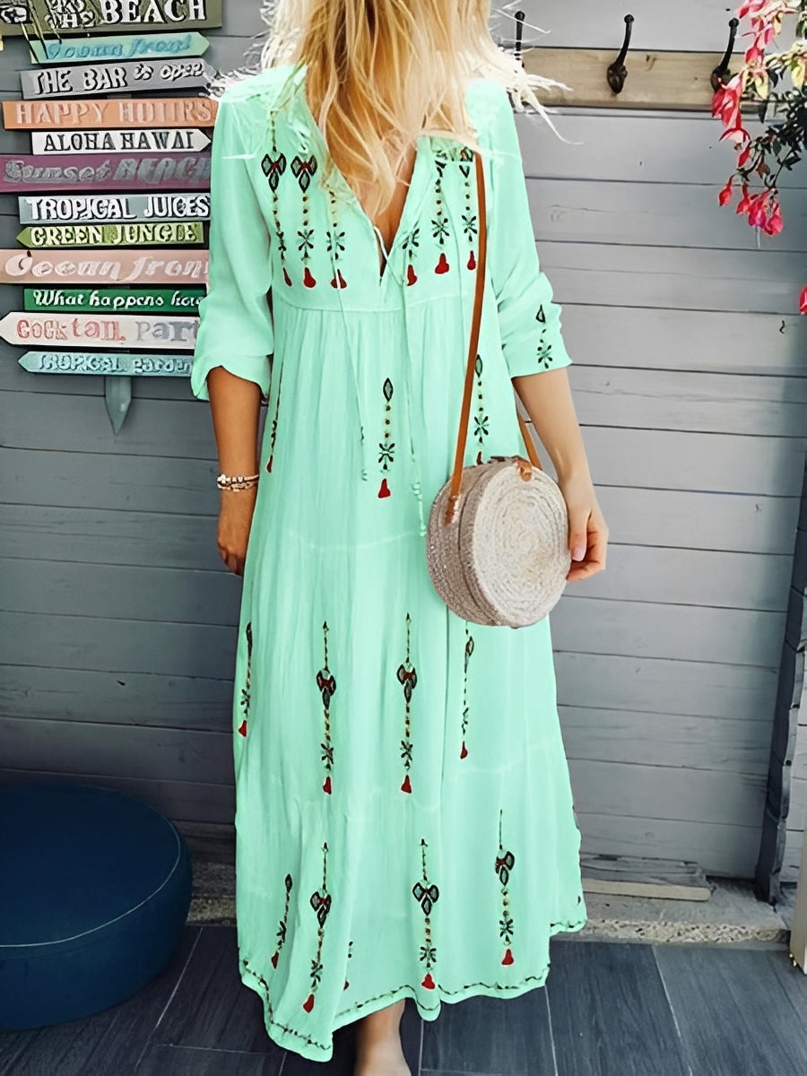 Robe Boho Femme Fleurie – Style Estival Léger et Féminin