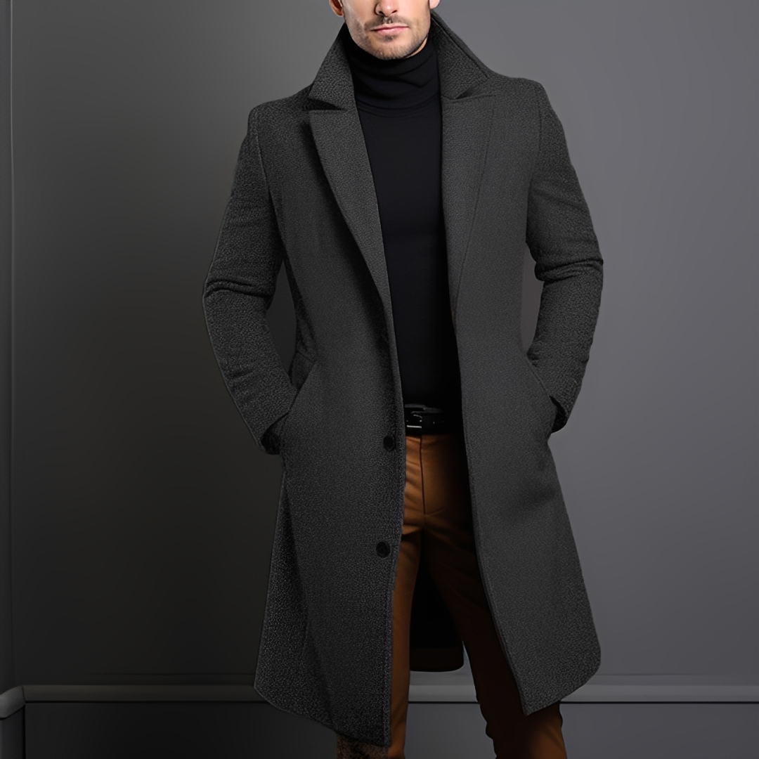 Manteau Homme Long avec Revers | Classique, Élégant et Confortable