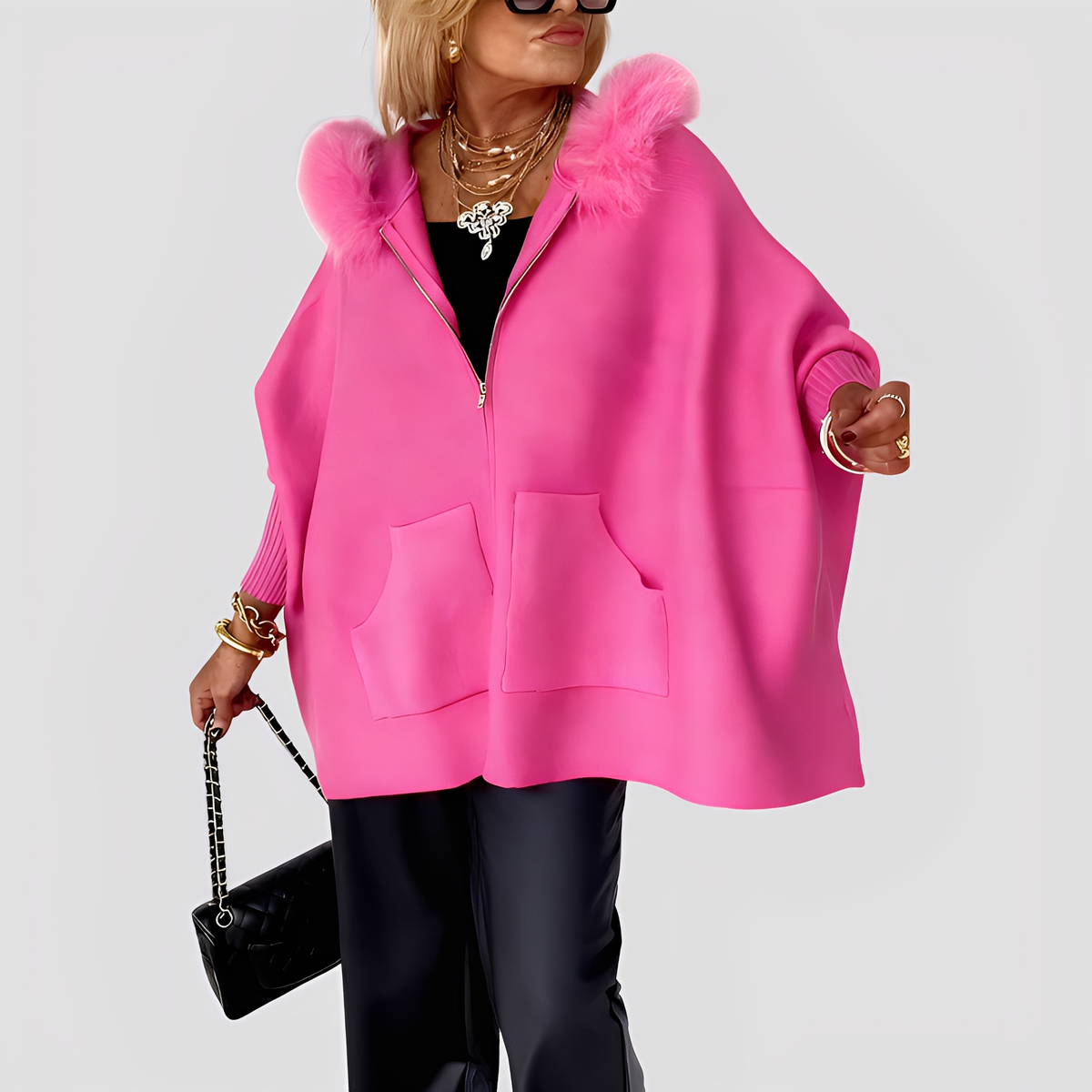 Manteau Femme en Fausse Fourrure à Capuche | Chaud et Élégant pour l’Hiver