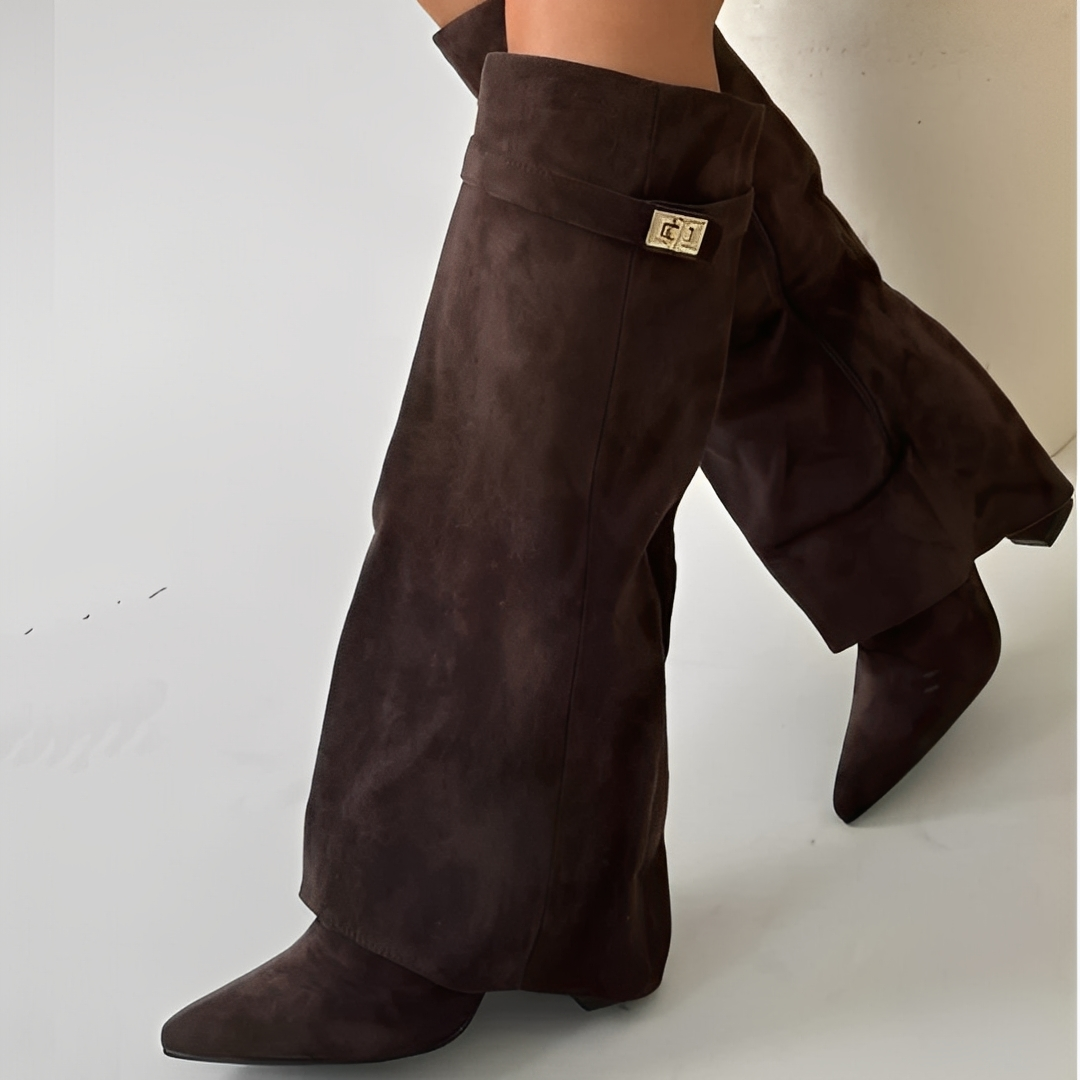 Bottes Femme Cuir avec Boucle | Hautes et Élégantes