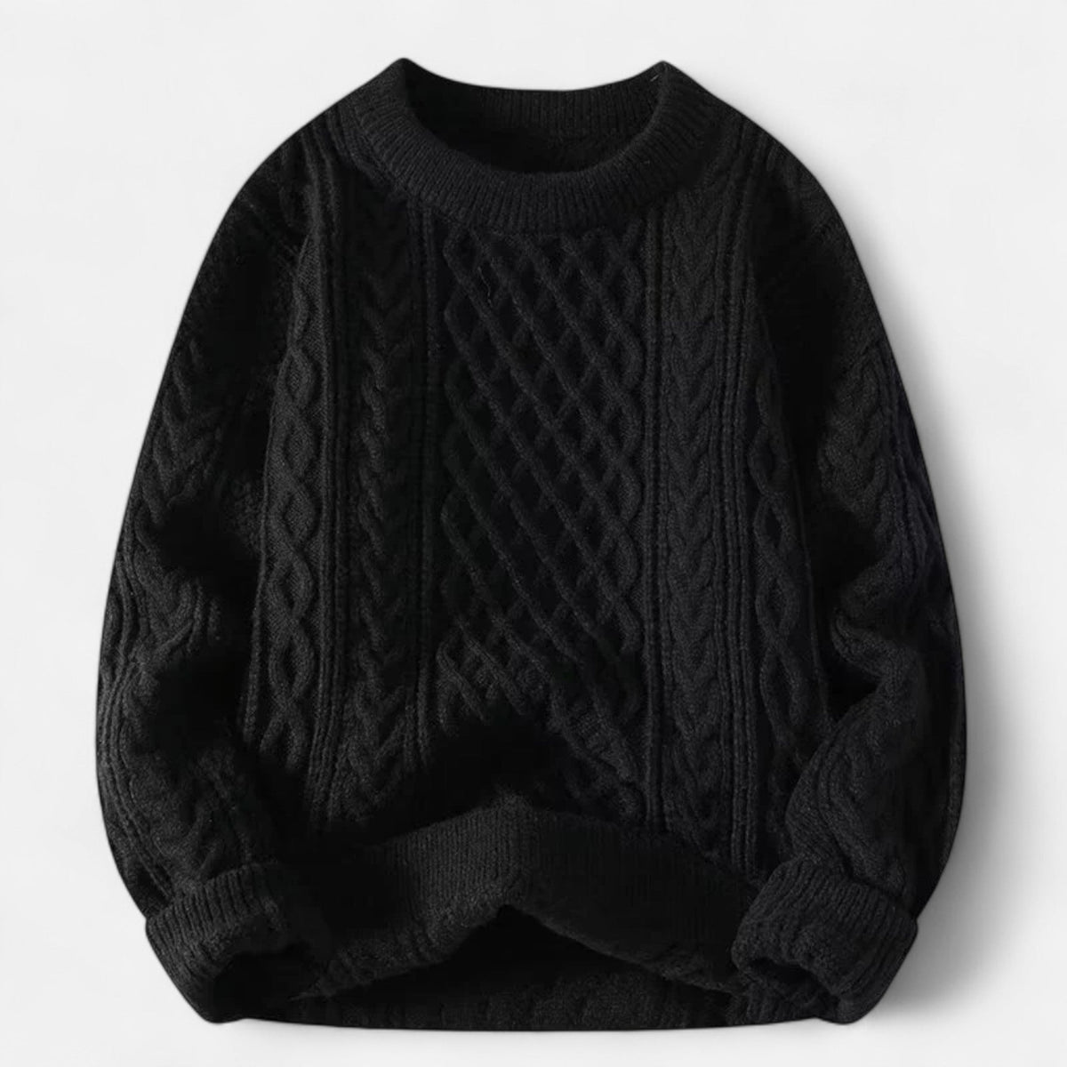 Pull Homme Classique en Maille à Motif Torsadé – Élégant, Confortable & Style Intemporel