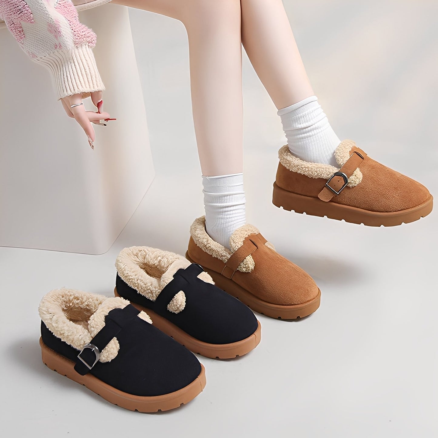 Bottines Femme Chaudes à Semelle Antidérapante | Confort et Sécurité pour l’Hiver