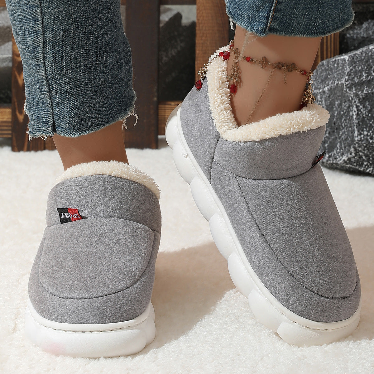 Sneakers Femme Chaudes en Peluche | Confort et Style Moderne pour l’Hiver