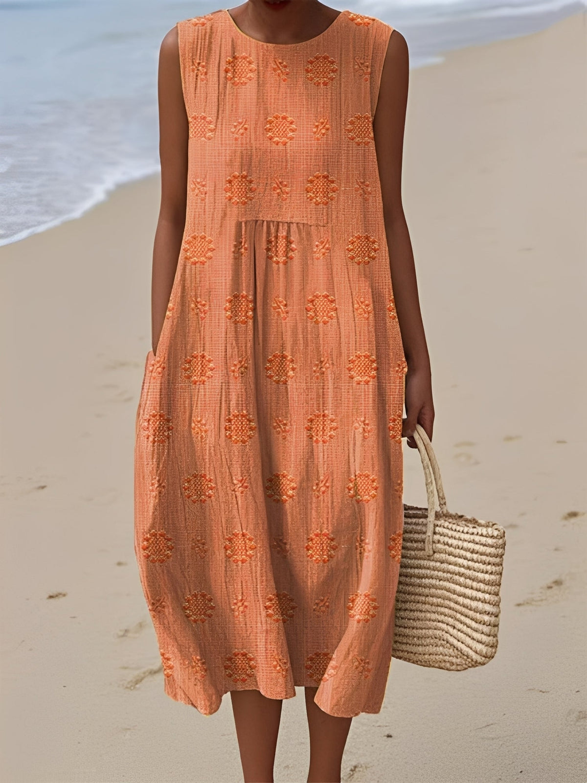 Robe Femme Élégante à Motif et Coupe Confortable