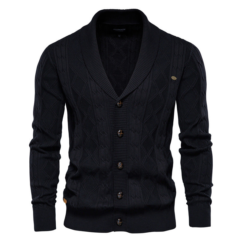 Cardigan Homme Moderne en Maille avec Col Châle | Confort et Style au Quotidien