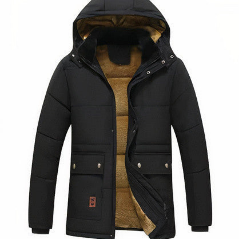 Christoff | Parka Homme Hiver Chaude avec Doublure Polaire et Capuche Amovible en Fourrure
