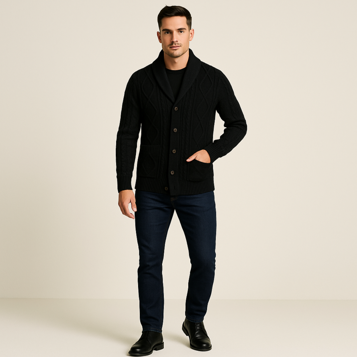 Cardigan Homme en Cachemire | Confort Luxueux et Style Élégant
