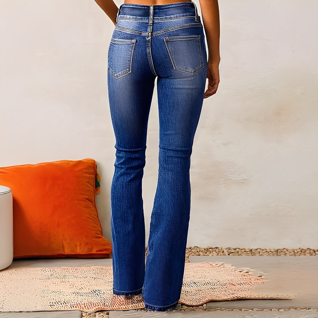 Jeans Femme Taille Haute Évasé | Style Chic et Confort Quotidien