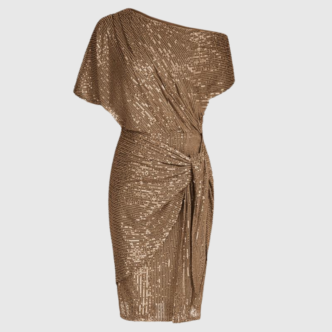 Robe Femme Bodycon Élégante à Paillettes et Effet Glamour