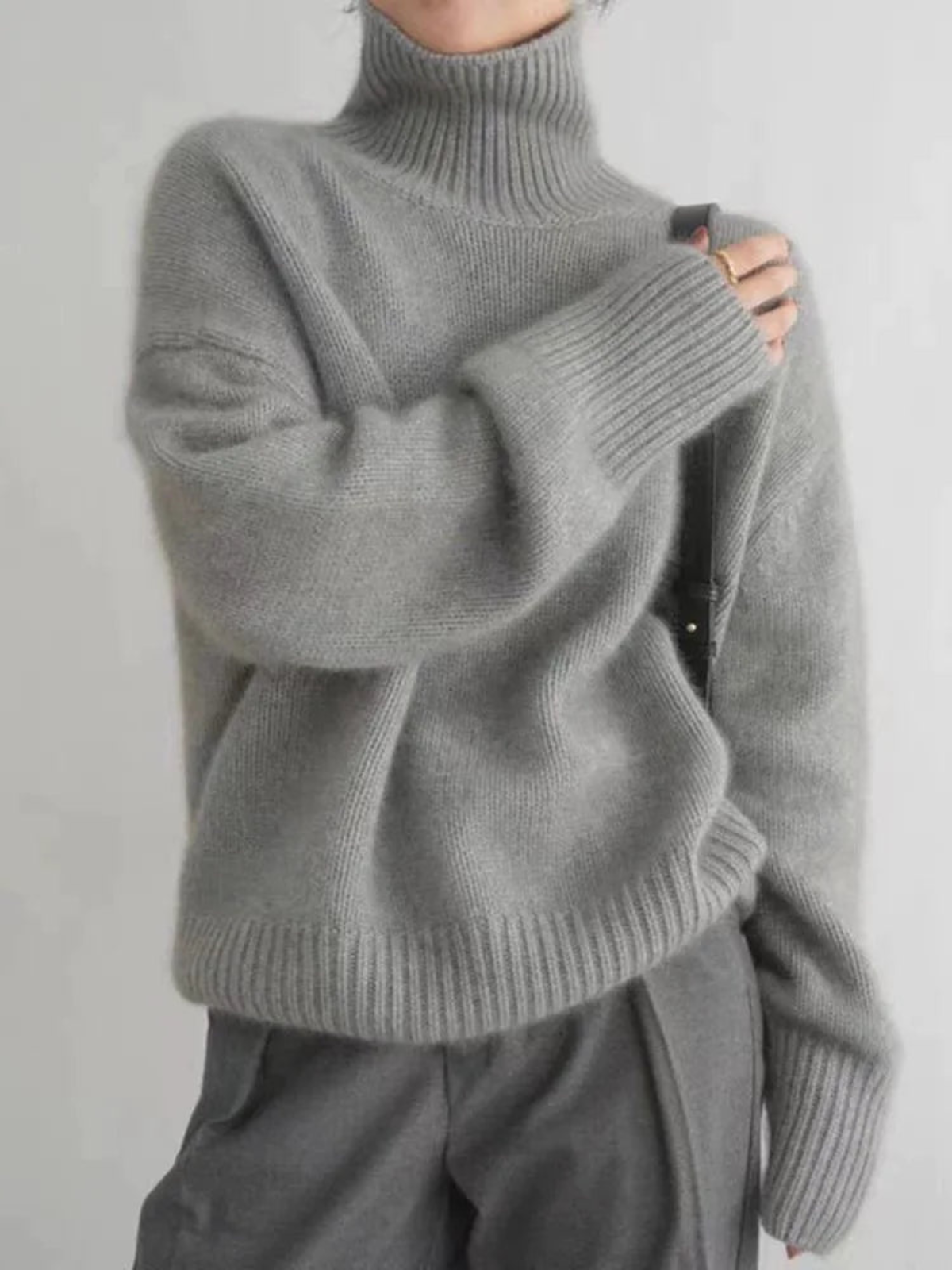 Pull Femme Col Roulé Cachemire | Confort Doux et Élégance Quotidienne