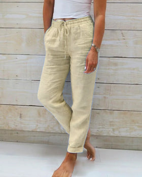 Pantalon fluide à taille élastique avec poches – Décontracté, confortable & polyvalent