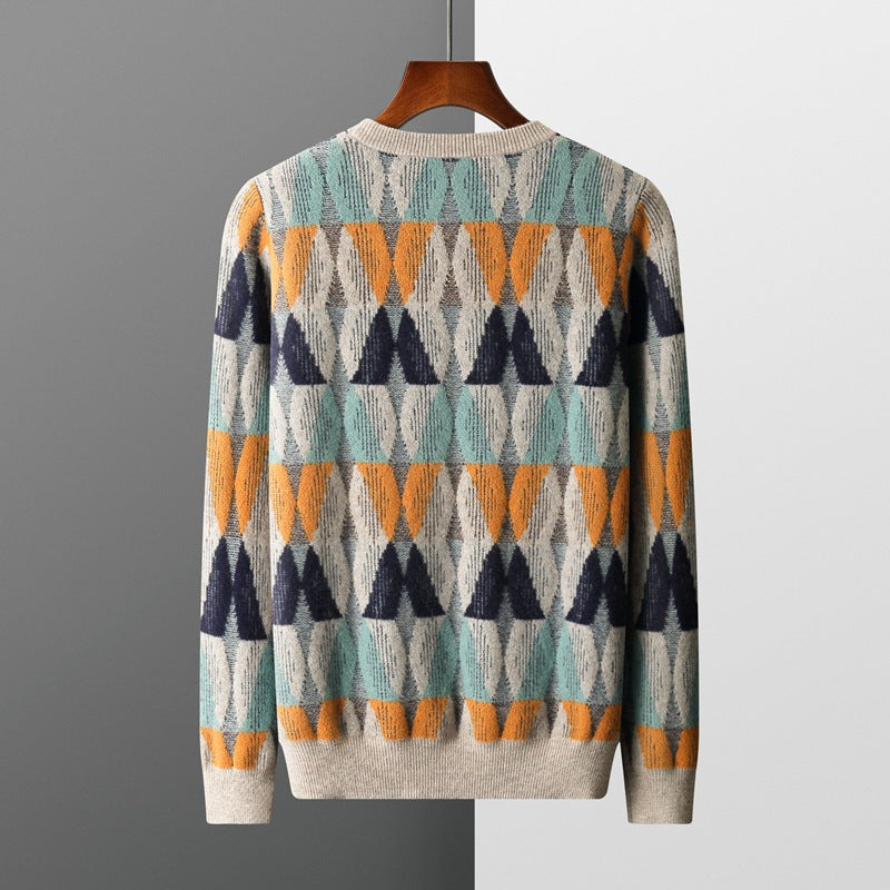 Pull Homme Géométrique | Confort et Style Moderne