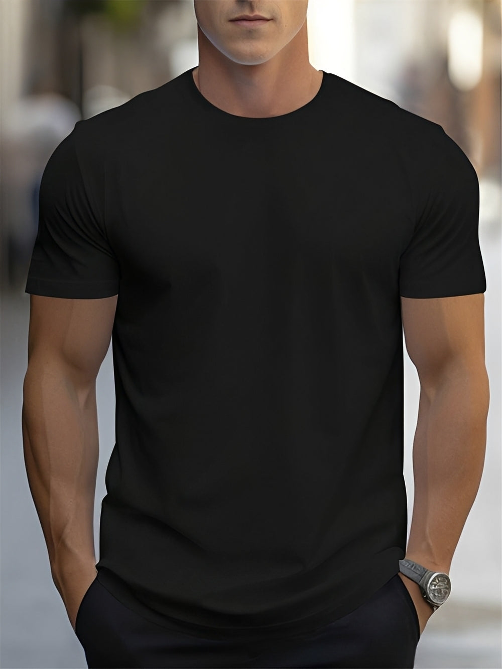 T-shirt Homme à Manches Courtes Confortable et Polyvalent