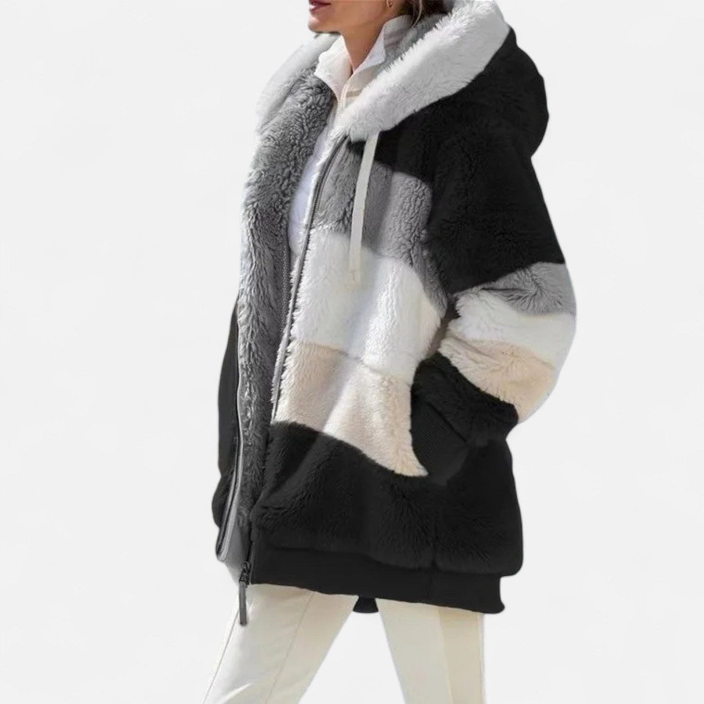 Oversized Hooded Jacket Femme | Veste Chaude Automne Hiver | Élégance Décontractée & Confort Douillet