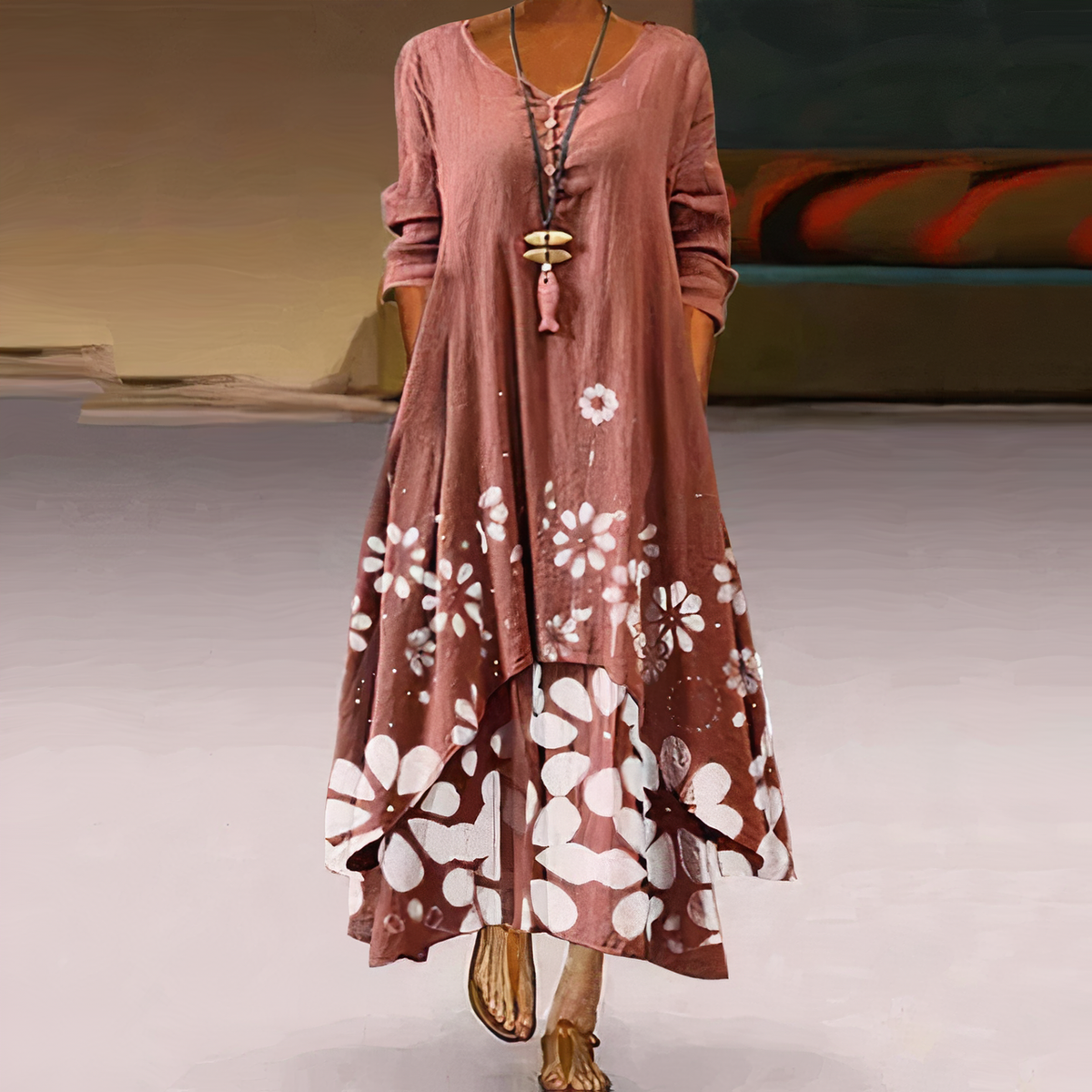 Robe Élégante en Coton – Style Intemporel & Confort Naturel