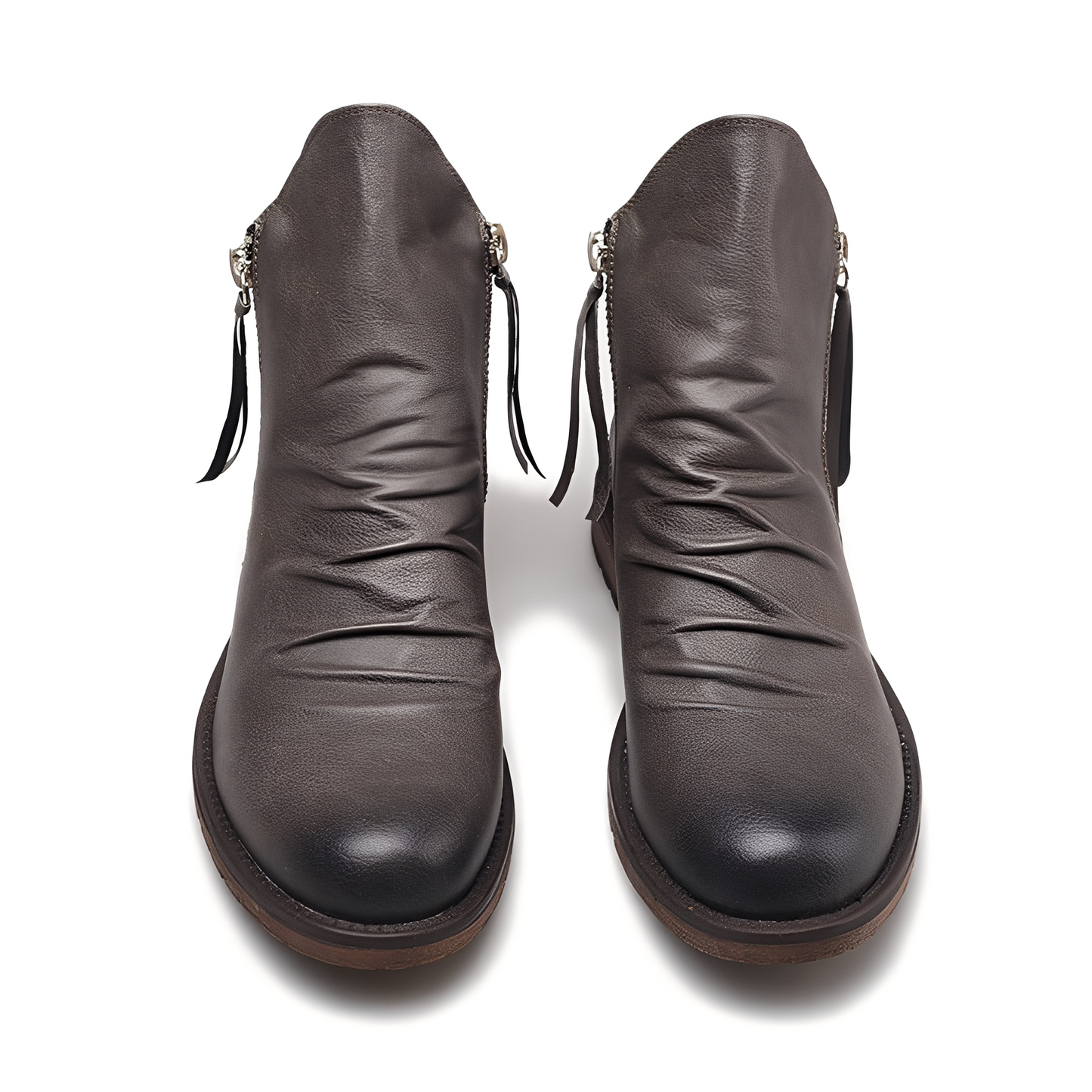 Bottes Homme Classiques en Cuir à Fermeture Éclair | Élégance et Confort Quotidien