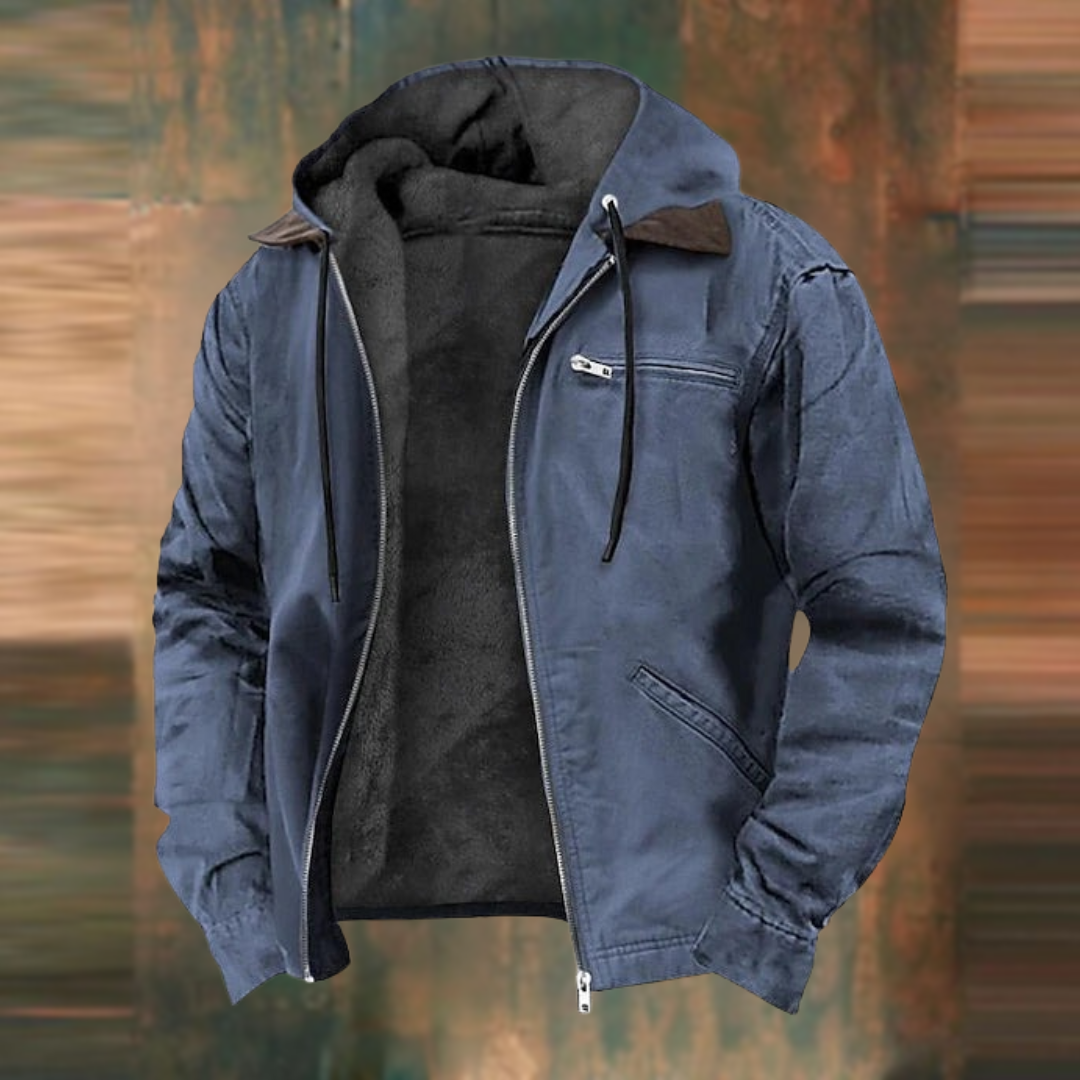 Bastien | Veste Homme à Capuche Zippée avec Cordon de Serrage et Doublure Confortable