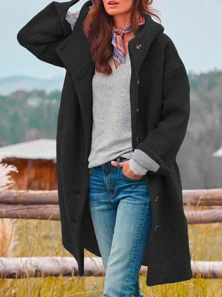 Long Coat Femme avec Capuche | Élégance et Chaleur pour les Journées Fraîches