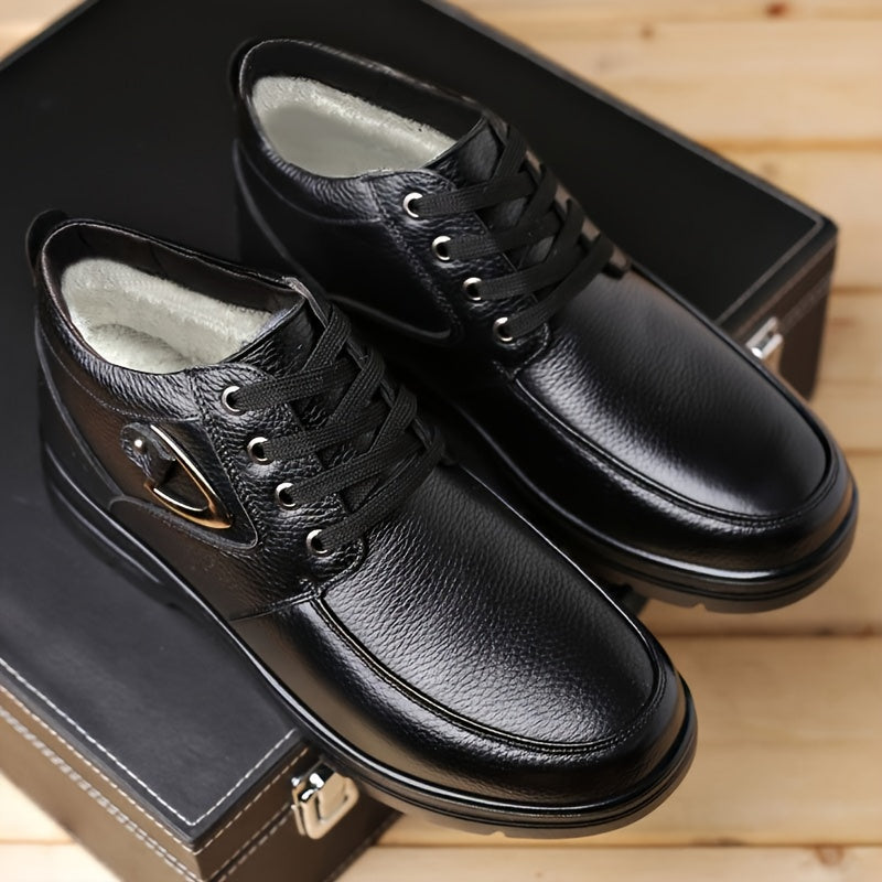 Quenric | Bottines Homme Hiver à Lacets avec Doublure Chaude et Rembourrée