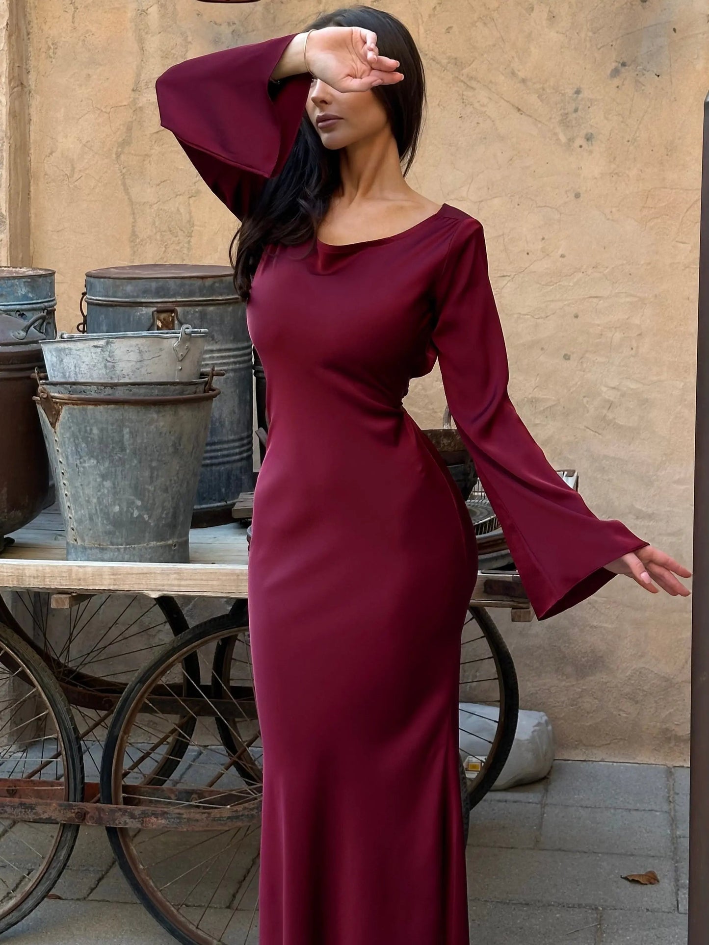 Evening Dress Femme Élégante | Maxi-Robe Longue Cintrée pour Occasions Spéciales