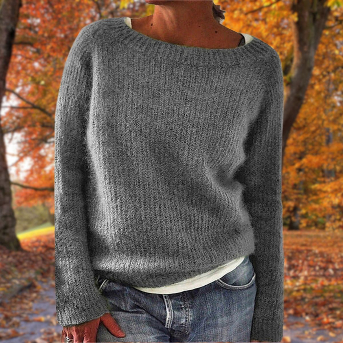 Pull Femme Doux à Col Rond | Confort Luxueux et Style Décontracté