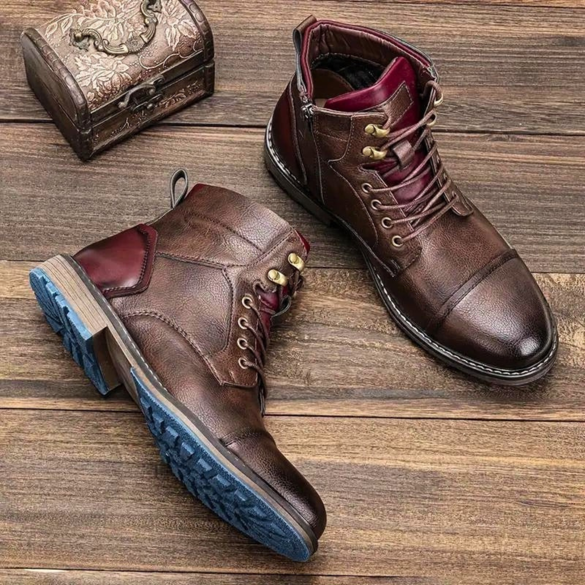 Bottines en Cuir Homme Vintage | Confort et Robustesse