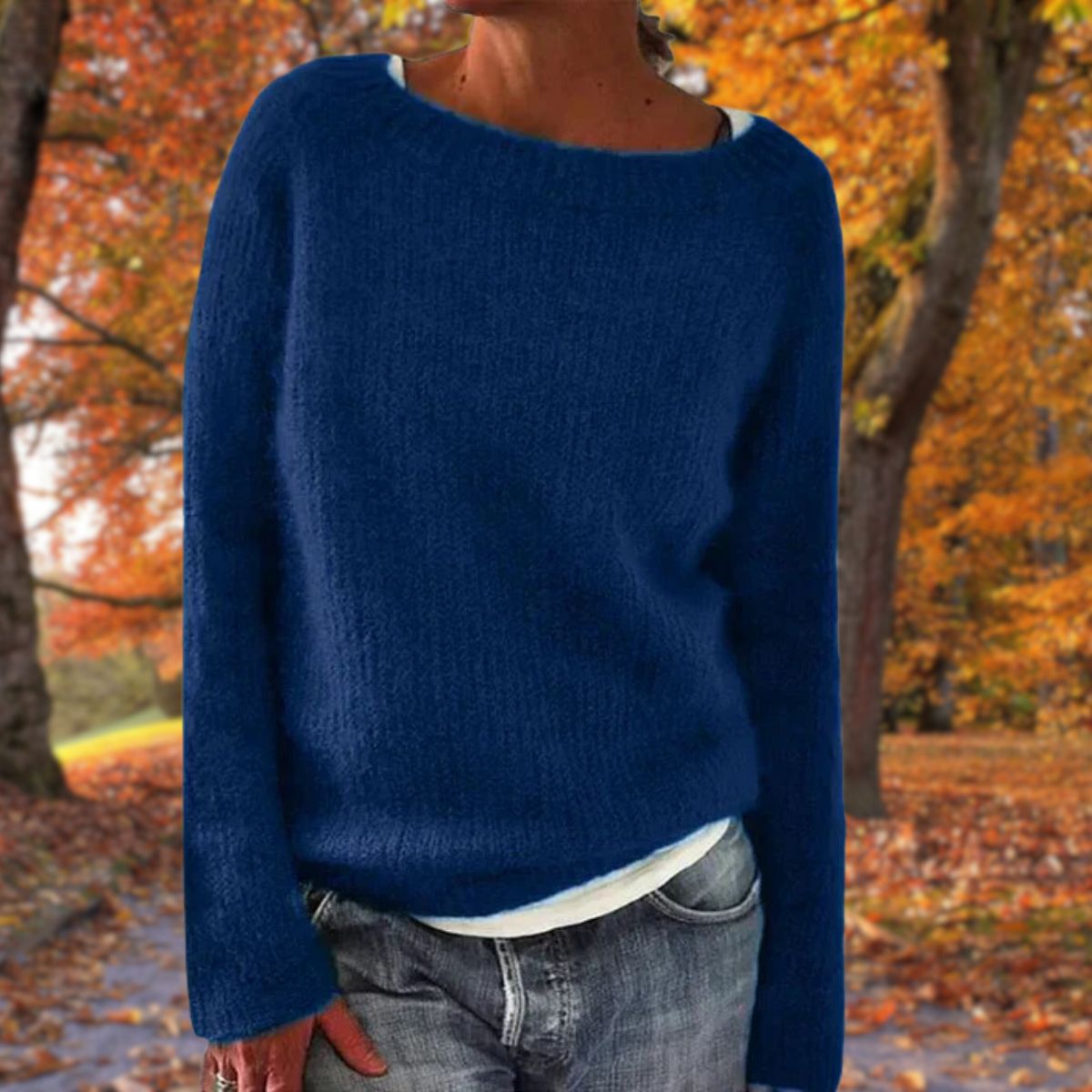 Pull Femme Doux à Col Rond | Confort Luxueux et Style Décontracté