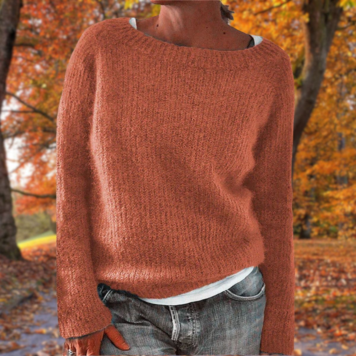 Pull Femme Doux à Col Rond | Confort Luxueux et Style Décontracté