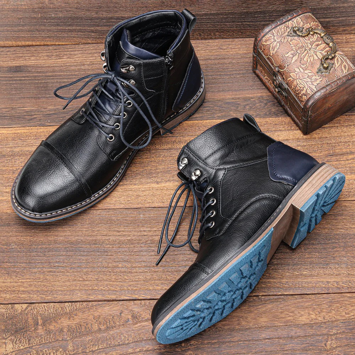 Bottines en Cuir Homme Vintage | Confort et Robustesse